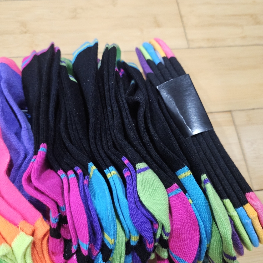 41 Pairs Rampage DEB Colorful Neon Low Cut No Show Lot Of Socks OS - Picture 9 of 14